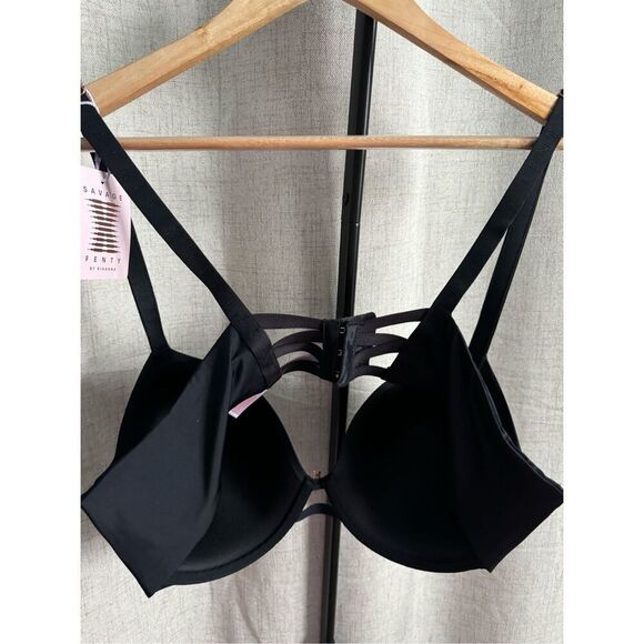 Savage x Fenty Underwire Push-up Bra Black 40D NWT - Picture 2 of 6